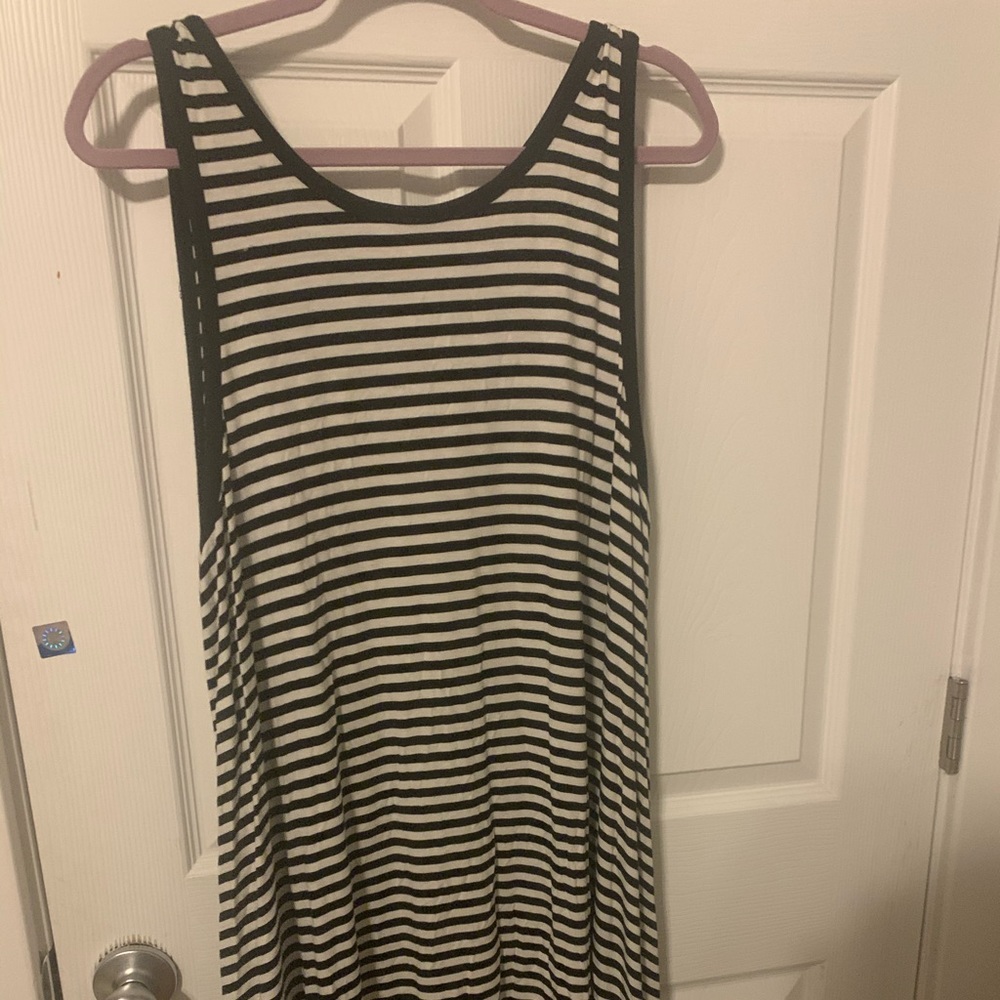 Black and white midi dress